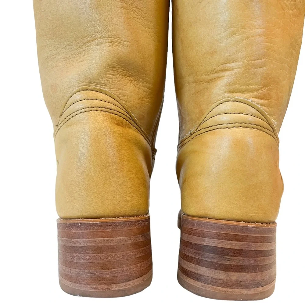 Frye Banana Yellow Leather Campus Boot - Picture 9 of 14